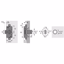 Hettich 9133906 guida di scorrimento e rotella per cassetto 20 mm