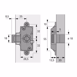 Hettich 9133917 cilindro di chiusura