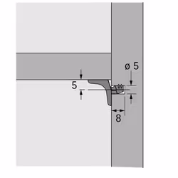 Hettich 9134679 guida di scorrimento e rotella per cassetto