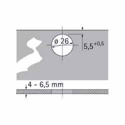 Hettich 72968 guida di scorrimento e rotella per cassetto