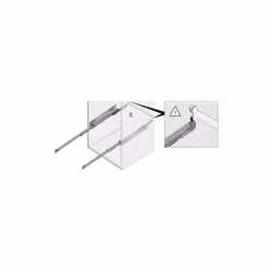 Hettich 9236718 guida di scorrimento e rotella per cassetto 2000 mm