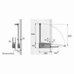 Hettich 9079878 guida di scorrimento e rotella per cassetto 10 kg
