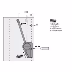 Hettich 9079882 guida di scorrimento e rotella per cassetto 18 kg