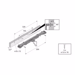 Hettich 1041577 guida di scorrimento e rotella per cassetto