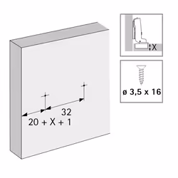 Hettich 9117341 guida di scorrimento e rotella per cassetto