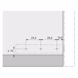 Hettich 9089626 guida di scorrimento e rotella per cassetto
