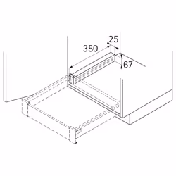 Hettich 9135703 guida di scorrimento e rotella per cassetto 20 kg