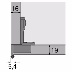 Hettich 45047 guida di scorrimento e rotella per cassetto