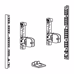Hettich 9257612 guida di scorrimento e rotella per cassetto