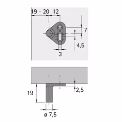 Hettich 58797 guida di scorrimento e rotella per cassetto