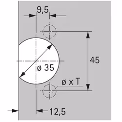 Hettich 10074 guida di scorrimento e rotella per cassetto