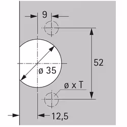 Hettich 77736 guida di scorrimento e rotella per cassetto
