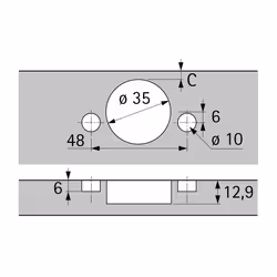 Hettich 9073614 guida di scorrimento e rotella per cassetto - Vista aggiuntiva 5