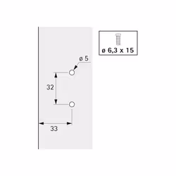 Hettich 72134 guida di scorrimento e rotella per cassetto