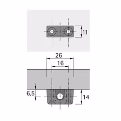 Hettich 72274 guida di scorrimento e rotella per cassetto