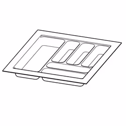 Hettich 9194935, Plastica, Argento, 550 mm, 441 mm, 1 pz