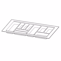 Hettich 9194940, Plastica, Argento, 550 mm, 441 mm, 1 pz