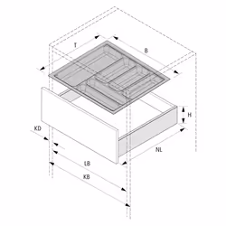 Hettich 9194968 guida di scorrimento e rotella per cassetto 550 mm - Vista aggiuntiva 4