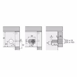 Hettich 74879 guida di scorrimento e rotella per cassetto
