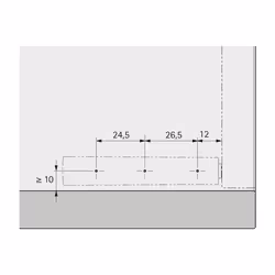 Hettich 9089601 guida di scorrimento e rotella per cassetto