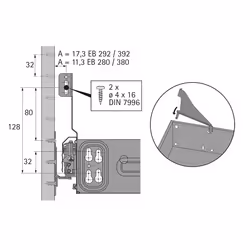 Hettich 75554 guida di scorrimento e rotella per cassetto