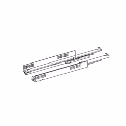 Hettich 9256890 guida di scorrimento e rotella per cassetto 30 kg 450 mm