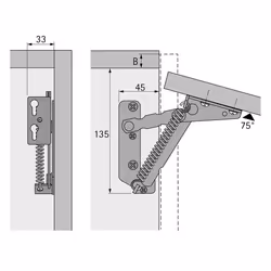 Hettich 79397 guida di scorrimento e rotella per cassetto