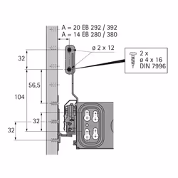 Hettich 9186463 guida di scorrimento e rotella per cassetto