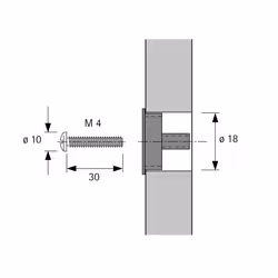 Hettich 9209182 guida di scorrimento e rotella per cassetto