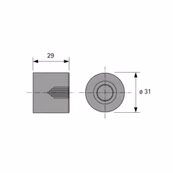 Hettich 9209182 guida di scorrimento e rotella per cassetto