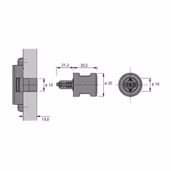 Hettich 9206830 guida di scorrimento e rotella per cassetto