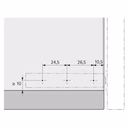 Hettich 9089605 guida di scorrimento e rotella per cassetto