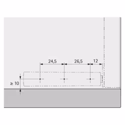 Hettich 9089605 guida di scorrimento e rotella per cassetto