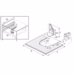 Hettich 9204282 guida di scorrimento e rotella per cassetto