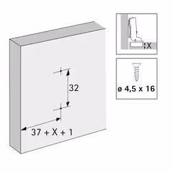 Hettich 9071575 guida di scorrimento e rotella per cassetto
