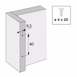 Hettich 9090882 guida di scorrimento e rotella per cassetto