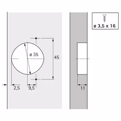 Hettich 9072548 guida di scorrimento e rotella per cassetto - Vista aggiuntiva 5