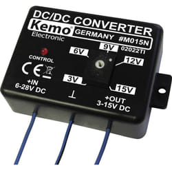 Kemo - Convertitore di tensione Componente sfuso Tensione ingresso (range): 6 - 28 v/dc Tensione uscita (range): 3 - 15 v