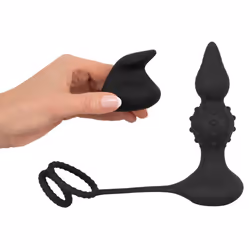 Vibratore anale con anello fallico, Rebel 1 pz