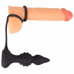 Vibratore anale con anello fallico, Rebel 1 pz