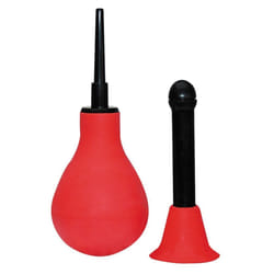 Doccia intima rossa con 2 attacchi e pompa a sfera | Igiene anale vaginale You2Toys 1 pz