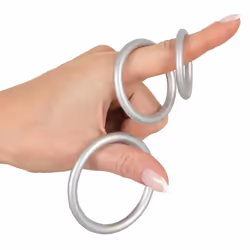 Set di anelli per il pene in 3 pezzi “Set silicone metallico” | You2Toys 1 St