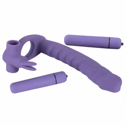 Anello fallico vibrante con dildo “Double Delight” | You2Toys 1 pz Vibratore - Vista aggiuntiva 4