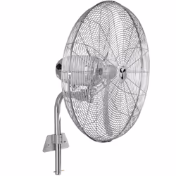 Casafan WM2 Wall Eco, macchina del vento per il montaggio a parete, cromo lucido / vernice grigio argento, circa 65 cm di dia ...