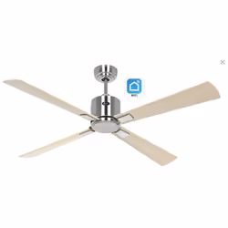 CasaFan ECO NEO III 132, ventilatore da soffitto a risparmio energetico con WiFi, Ø 132 cm, alloggiamento acciaio, 4 lame rev ...