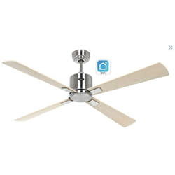 Casafan - eco neo iii 132, Ventilatore Acciaio Spazzolato WiFi senza Luce,