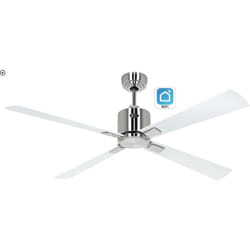 Casafan - eco neo iii 132, Ventilatore Acciaio Spazzolato WiFi senza Luce,