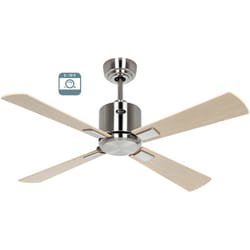 Casafan - eco neo iii 103, Ventilatore senza Luce Corpo Acciaio Spazzolato,