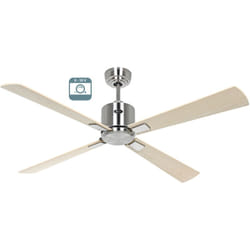 Casafan - eco neo iii 132, Ventilatore senza Luce Corpo Acciaio Spazzolato,