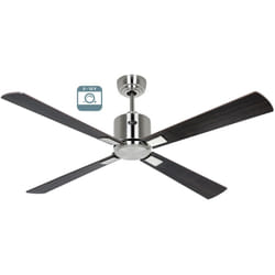 Casafan - eco neo iii 132, Ventilatore senza Luce Corpo Acciaio Spazzolato,